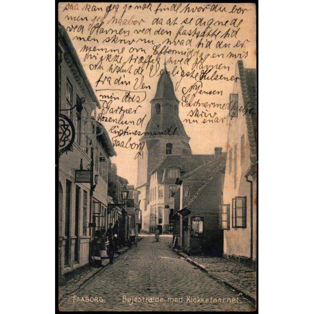 Faaborg - B�jestr�de med Klokketaarnet - Varehus A. Hals Forlag u/n - Brugt