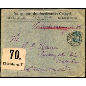 Postopkrvning til Nakskov fra Kbenhavn - Frimrke defekt !