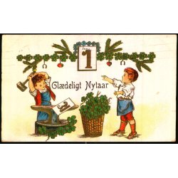 Gldeligt Nytaar - 1917 -  371 - Brugt