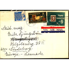 Luftpost Brev fra U.S.A. til Danmark - 26 - 12 - 73