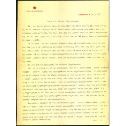 Autograf - Brev fra Kirkeminister Bodil Koch - (2 Sider)