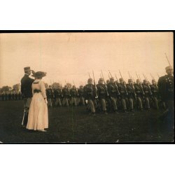 Chr.X og Alexandrine ved Manvre 1915 - Fotokort u/n - Ubrugt