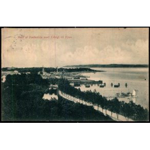 Parti af Fredericia med Udsigt til Fyen - u/n - Brugt