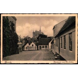 Haderslev - Pr�stegade med Domkirken - Rudolf Olsen 5159 - Brugt