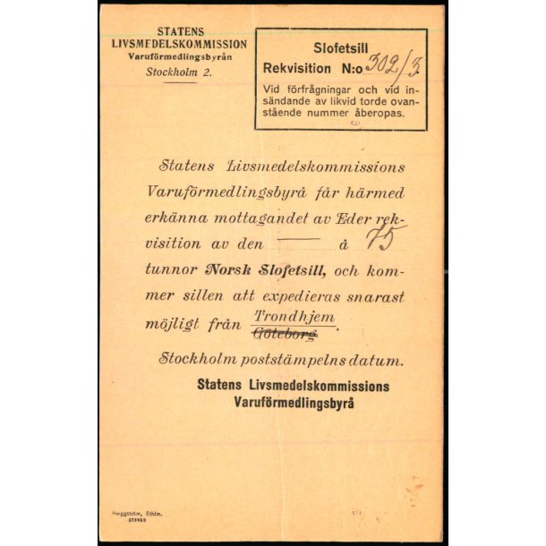 Statens Livsmedelskommission - Stockholm - u/n - Brugt