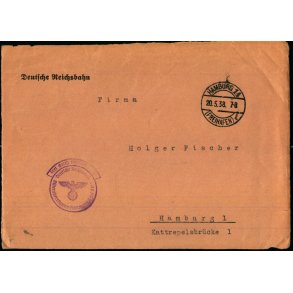 Censurbrev (Forside) fra Tyskland -  20 - 5 - 38 - Til Tyskland