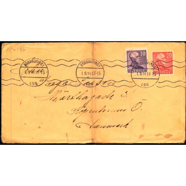  Censurbrev fra Sverige  1 - 9 - 44 - Til Kbenhavn 