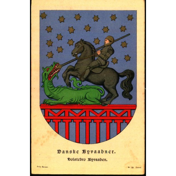Holstebro Byvaaben - Danske Byvaabner  - Fritz Benzen 23 - Ubrugt