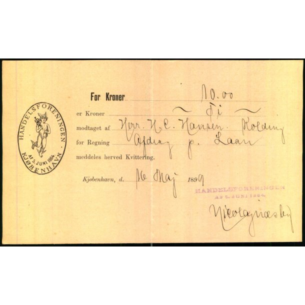 Handelsforeningen af. 5Juni 1864 - K�benhavn  - 1899