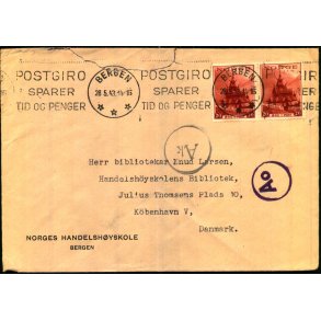 Censurbrev fra Norge  28 - 5 - 43 - Til Danmark - Rift !