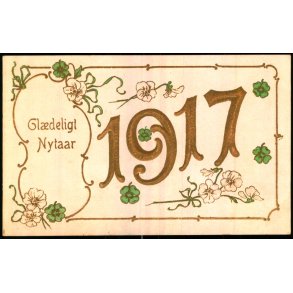 Gldeligt Nytaar - 1917 -  S.G.N. 2201 - Ubrugt