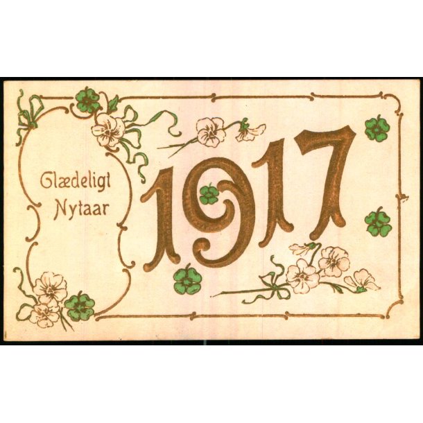 Gldeligt Nytaar - 1917 -  S.G.N. 2201 - Ubrugt