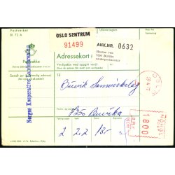 Adressekort for Postpakke - Norge - 29 - 4 -77