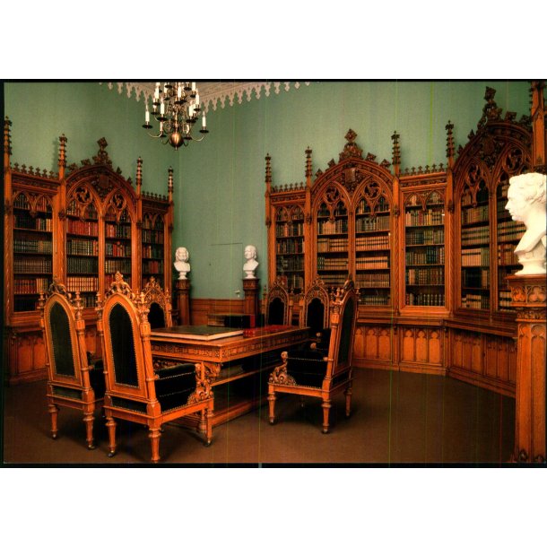 Amalienborg Slot - Christian VII Pal� - Caroline Amalies Gotiske Bibliote - u/n - 12x17 cm. - Ubrugt