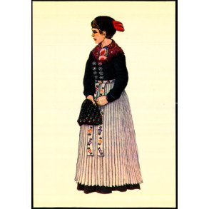 Dansk egnsdragt fra Amager - 1850 - 1870 - Odense T.K. 8335 - Ubrugt