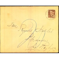 Efterporto - Brev fra Kbenhavn  5 - 2 - 1954 - Efterporto 20 re - Portomker p bagside !