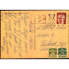 Efterporto - Postkort fra Tyskland til Frederikssund 13 - 7- 71