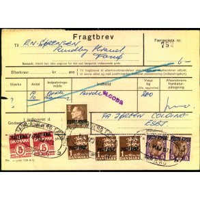 Fragtbrev - 2x5 Kr. Chr. X og 3x1 kr - 40 re Fr. IX Prov  - Fra Esbjerg til Fan 14. Maj 1971 -