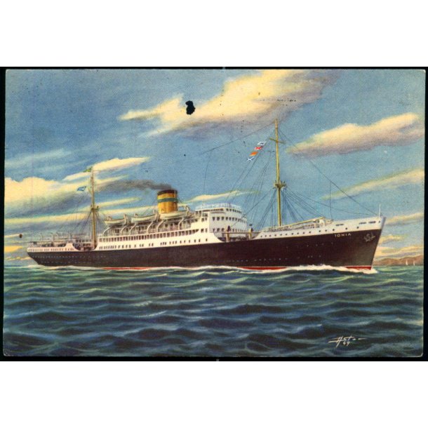 S/S "IONIA" - The Hellenic Lines u/n - Brugt