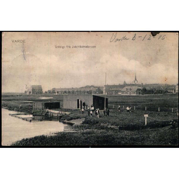 Varde - Udsigt fra J�rnbanebroen - C. St. 3138 - Brugt