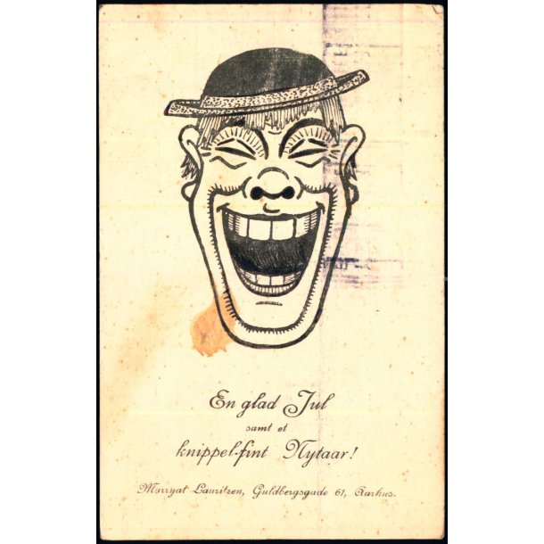 En glad Jul samt knippelfint Nytaar - Lauritzen Helsagskort 86-11 - Brugt