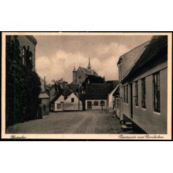Haderslev - Pr�stegade med Domkirken - Rudolf Olsen 5159 - Brugt