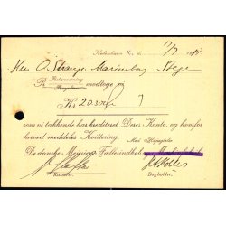 Perfin - De danske Mejeriers Fllesindkb p Kort - Stemplet 18 - 7 - 14 - Brugt