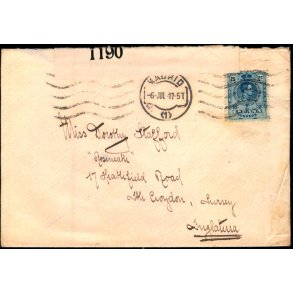 Censurbrev fra Spanien  6 - 7 - 17 - Til England