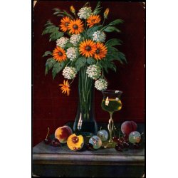 Feldpost - K.D. Feldpoststation   19 -4 -16 - Til Apenrade - Billedside :  Blomster