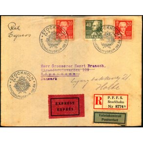 Rekomanderet - Expresss - Censurbrev fra Sverige  29 - 6 - 42 - Til Holte