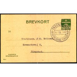 KFUK - Spejderne - Eskildstrup 1952 - Stempel p DSB 84 x - Brugt