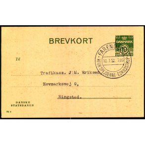 KFUK - Spejderne - Eskildstrup 1952 - Stempel p DSB 84 x - Brugt