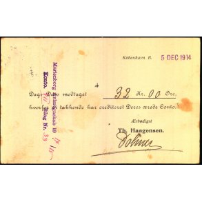 Th. Haagensen  - Kbh.S  - u/n - Brugt.