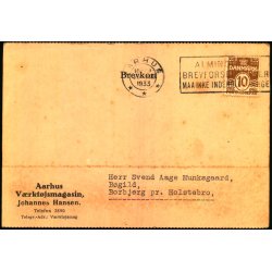 Aarhus Vrktjsmargasin - Perfin AV - u/n - Brugt.