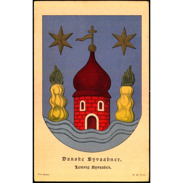 Danske Byvaabner - Lemvig Byvaaben - Fritz Benzen 30 - Ubrugt