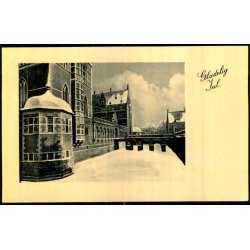 Frederiksborg Slot i Sne - Gldelig Jul - Slotskirken - Rudolf Olsen 12830 - Ubrugt