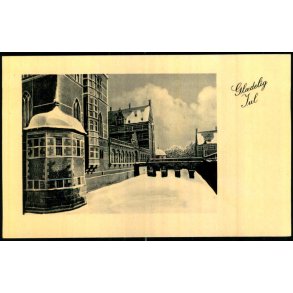 Frederiksborg Slot i Sne - Gldelig Jul - Slotskirken - Rudolf Olsen 12830 - Ubrugt