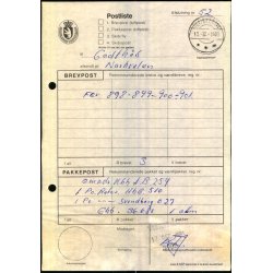 Postliste - afsendt med Narvalen til Godthb - Nringehavn - Grnlands Postvsen