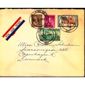 Luftpost Brev fra U.S.A. til Danmark - 15 - 2 - 57