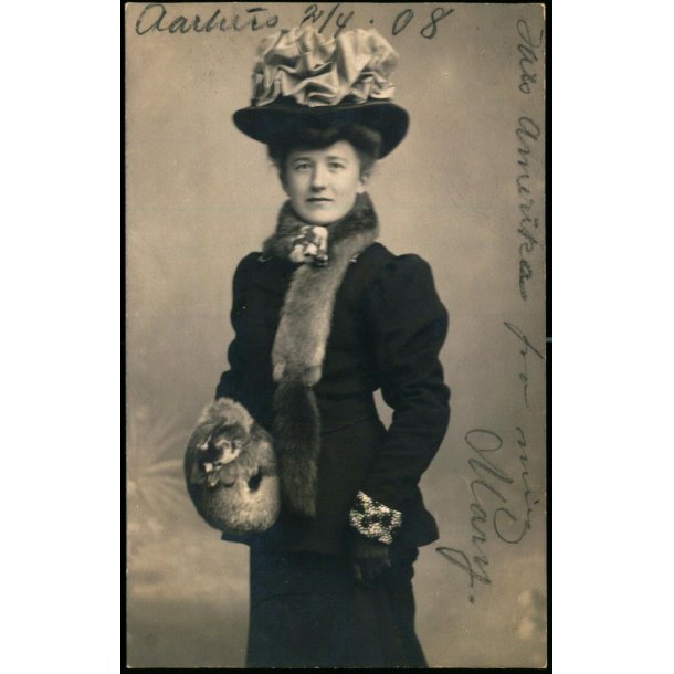 Mary - Aarhus 2-4-1908  - Fotokort - u/n - Brugt