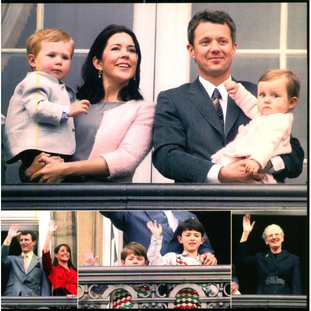 Den Danske Kongefamilie - Kortgrden KON 008 - 15x15 cm. - Ubrugt