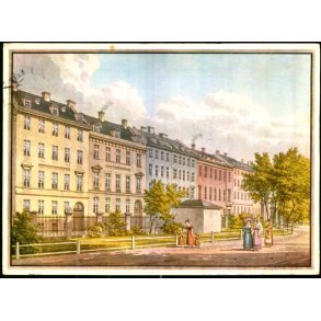 Udsigt fra Kongens Have til Kronprinsessegade - Bymuseet u/n - Brugt