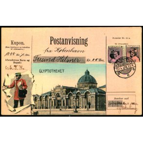 Glyptoteket - Postanvisning - Alex Vincent 4045 - Ubrugt