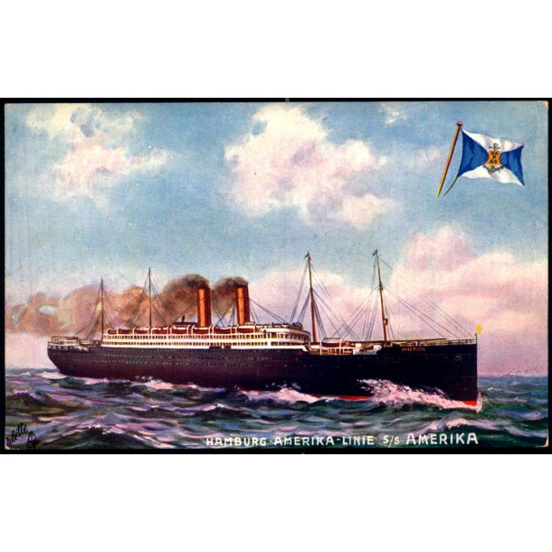 Hamburg Amerika Linie - S/S AMERIKA - Oilette 501 - Ubrugt