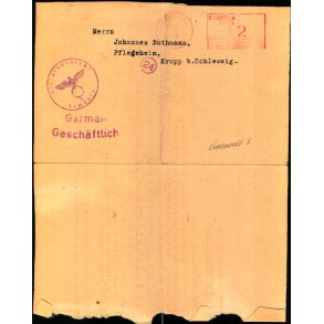 Censurbrev fra Tyskland til Altona  ? 39 -