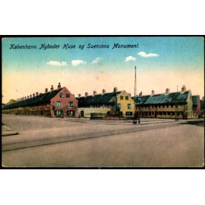 K�benhavn - Nyboders huse og Suensons Monument.- u/n