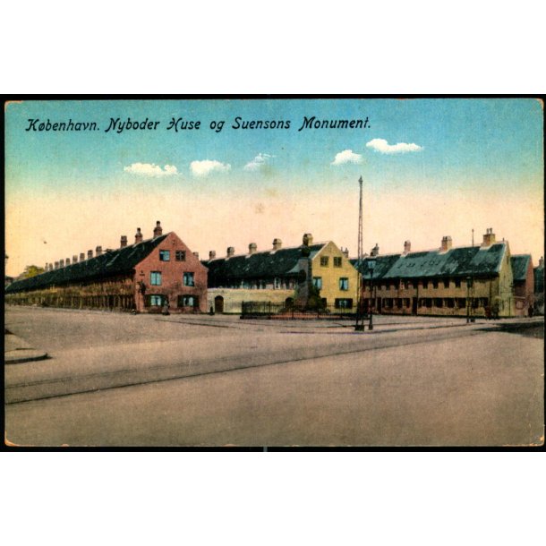 K�benhavn - Nyboders huse og Suensons Monument.- u/n