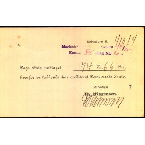 Th. Haagensen  - Kbh.S  - u/n - Brugt.