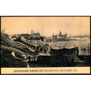 Skandse�re Batteri ved Strandvejen - Helsing�r 1842 - K. Nielsen u/n - Ubrugt
