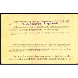 M�detid paa Session 25  juni 1940 - u/n - Brugt
